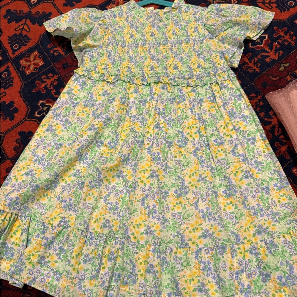 Janie and Jack Floral Dress - Yellow and Lavender